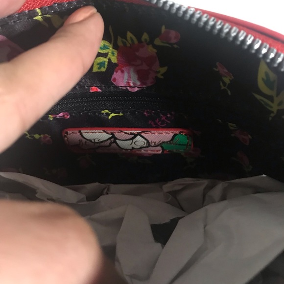 SOLD Betsey Johnson red floral crossbody NWT - Picture 3 of 3